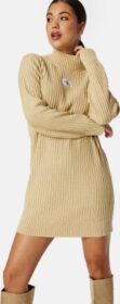 Calvin Klein Jeans Washed Monologo Sweater Dress AAT Warm Sand S