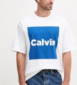 Calvin Klein Lyhythihainen t-paita Calvin Klein Jeans  Calvin Box Gra  EU S