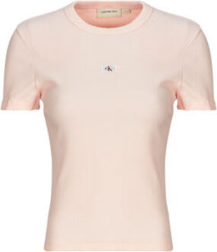 Calvin Klein Lyhythihainen t-paita Calvin Klein Jeans  WOVEN LABEL RIB FITTED TEE  EU L