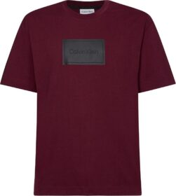 Calvin Klein Textured Logo Box Comfort Short Sleeve T-shirt Punainen S Mies