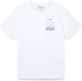 Casablanca Lyhythihainen t-paita Casablanca  GRADIENT SQUARE PRINTED T-SHIRT WHITE  EU XL