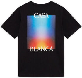 Casablanca Lyhythihainen t-paita Casablanca  GRADIENT STACKED LOGO TSHIRT BLACK  EU XXL