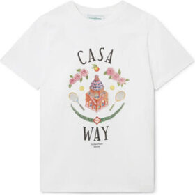Casablanca Lyhythihainen t-paita Casablanca  T-SHIRT CASA WAY WHITE  EU XXL