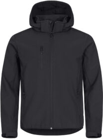 Clique Classic Softshell Hoody takki miehille Musta / 3XL