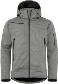 Clique Grayland topattu softshell takki miehille Anthracite Melange / XS