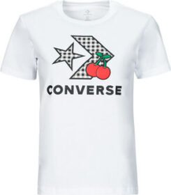 Converse Lyhythihainen t-paita Converse  CHERRY STAR CHEVRON INFILL TEE WHITE  EU S