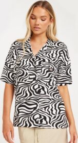 Dickies Paidat – Kauluspaidat – Zebra – Leesburg Shirt Ss W – Puserot & Kauluspaidat