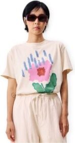 Frnch Lyhythihainen t-paita Frnch  T-Shirt Pistia – Creme  EU M
