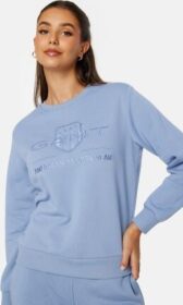 GANT Reg Tonal Shield Sweater Blue Water M