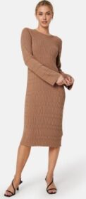 GANT Textured Knit Dress Roasted Walnut XS