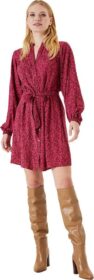 Garcia L30280 Long Sleeve Short Dress Pinkki XS Nainen