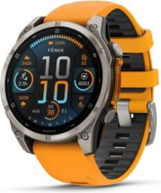 Garmin fēnix 8 – 47 mm AMOLED Sapphire Oranssi/Harmaa GPS-multisport-älykello (Topo-kartat safiirilasi pitkä akunkesto juoksuominaisuudet)