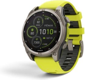 Garmin fēnix 8 – 47 mm Solar Sapphire keltainen/harmaa — monilaji GPS-kello safiirilasi & aurinkolataus edistynyt sykeseuranta