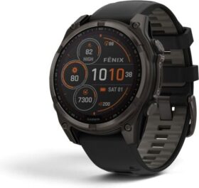 Garmin fēnix 8 Solar Sapphire 51 mm – musta multisport-älykello (GPS) safiirilasi aurinkoenergia tarkka sykemittaus