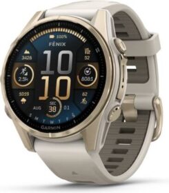Garmin fēnix 8S 43 mm AMOLED Sapphire Soft Gold — GPS-multilajikello topografiset kartat AMOLED-safiirilasi edistyneet juoksu- ja sykeominaisuudet