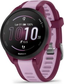 Garmin Forerunner® 165 Music 42 mm punainen — AMOLED-näyttö GPS musiikki rannesykemittari;  kevyt juoksukello pitkä akunkesto