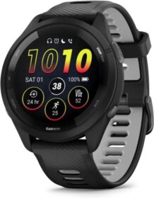 Garmin Forerunner® 265 46 mm musta — AMOLED‑näyttö musiikkitoisto & GPS juoksukello rannesykemittarilla (tarkka sykeseuranta)