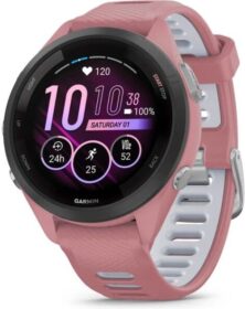 Garmin Forerunner® 265S 42 mm vaaleanpunainen — GPS-juoksukello rannesykemittaus ja musiikkitoisto harjoitus- ja palauteseuranta
