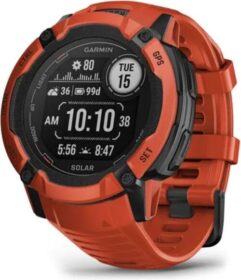 Garmin Instinct 2X Solar 52 mm punainen — Robust GPS-älykello juoksuun ja ulkoiluun aurinkoenergia sykemittari pitkä akunkesto