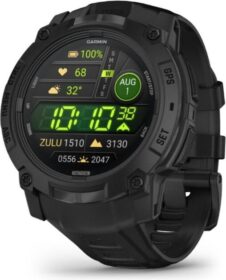 Garmin Instinct 3 Tactical AMOLED 50 mm musta — GPS-urheilukello ulkoiluun ja juoksuun taktiset toiminnot & pitkä akunkesto