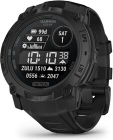 Garmin Instinct 3 Tactical Solar 45 mm Musta – GPS-sykemittari aurinkolataus taktinen & ulkoiluun