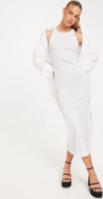 Gestuz Midimekot – Bright White – DrewGZ sl long dress – Mekot
