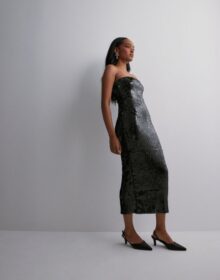 Gina Tricot Musta – Sequin Midi Tube Dress