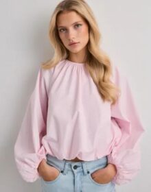 Gina Tricot Vaaleanpunainen – Button blouse