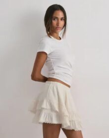 Gina Tricot Valkoinen – Frill Skirt