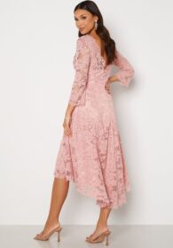 Goddiva Lace High Low Midi Dress