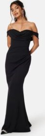 Goddiva Off Shoulder Maxi Dress Black XL (UK16)