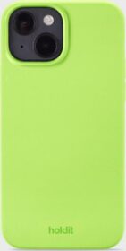 Holdit Suojakuoret – Acid Green – Silicone Case iPhone 14/13 – Tekniset asusteet