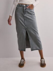 JJXX Farkkuhameet – Grey Denim – Jxadya Denim Long Skirt Hw Dnm – Hameet