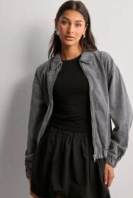 JJXX Harmaa – Jxziggy Washed Jacket Pnt