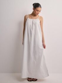 JJXX Maksimekot – White – Jxkarla Linen Blend Long Dress Wvn – Mekot – maxi dresses