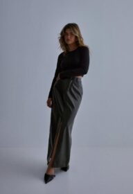 JJXX Nahkahameet – Black – Jxelva Long Mw Faux Leather Skirt F – Hameet