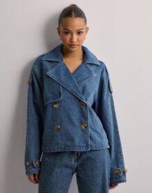 JJXX Sininen – Jxcarlie Short Denim Trenchcoat Dnm