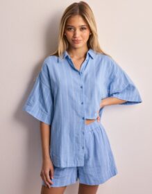 JJXX Sininen – Jxmia Ss Muslin Shirt Wvn