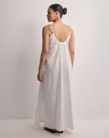 JJXX Valkoinen – Jxkarla Linen Blend Long Dress Wvn