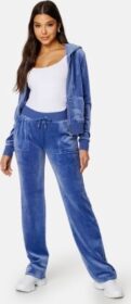 Juicy Couture Del Ray Classic Velour Pant Grey Blue M
