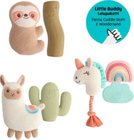 Koiratarvike Haukkula AFP Little Buddy Lelupaketti – Fiesta Cuddle Sloth & Wonderland