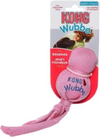 Kong Wubba Puppy – Pentujen vinkuva vetolelu Vaaleanpunainen