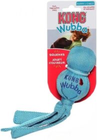 Kong Wubba Puppy – Pentujen vinkuva vetolelu Vaaleansininen