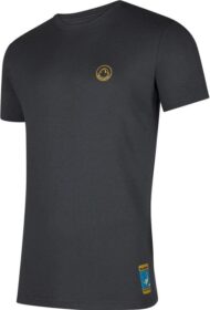 La Sportiva Climbing on the Moon T-Shirt M Carbon/Giallo – S