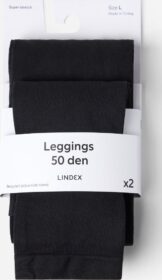 Lindex 2-pakkaus  leggingsejä  50 denieriä