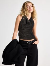 Lindex Kimalteleva halterneck-toppi