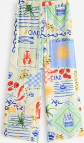 Lindex Leveät housut, joissa on kokopeittävä kuviointi