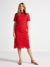 Lindex Midi-hame jossa kirjailu