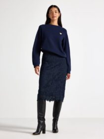 Lindex Midi-hame jossa kirjailu