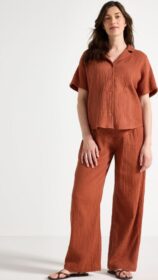 Lindex MOM suorat rypytetyt housut